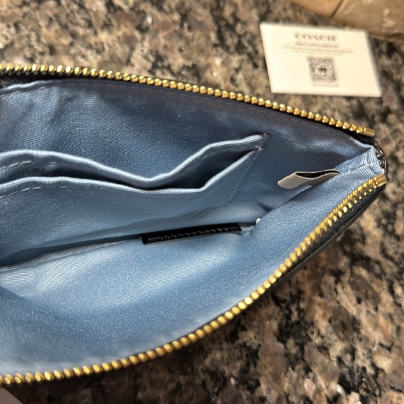 Coach blue and brown wristlet NWT - Picture 3 of 5